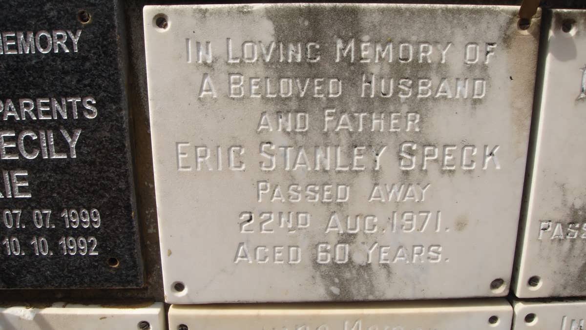 SPECK Eric Stanley -1971
