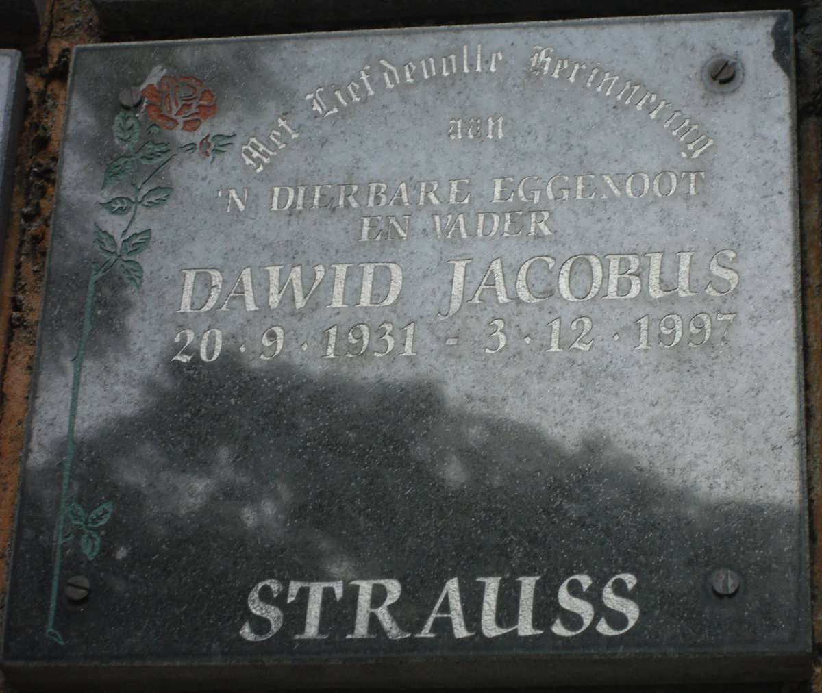STRAUSS Dawid Jacobus 1931-1997