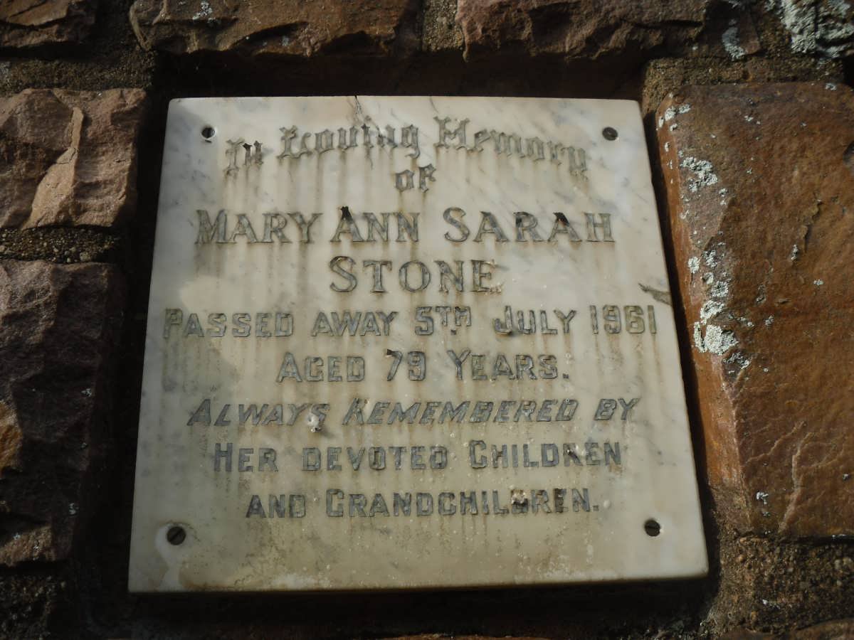 STONE Mary Ann Sarah -1961