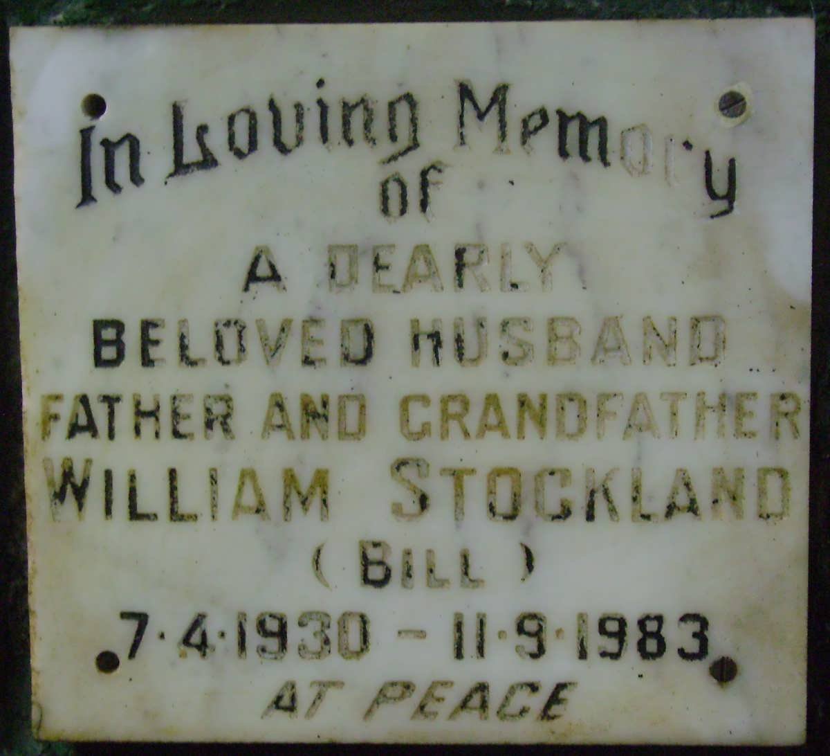 STOCKLAND William 1930-1983