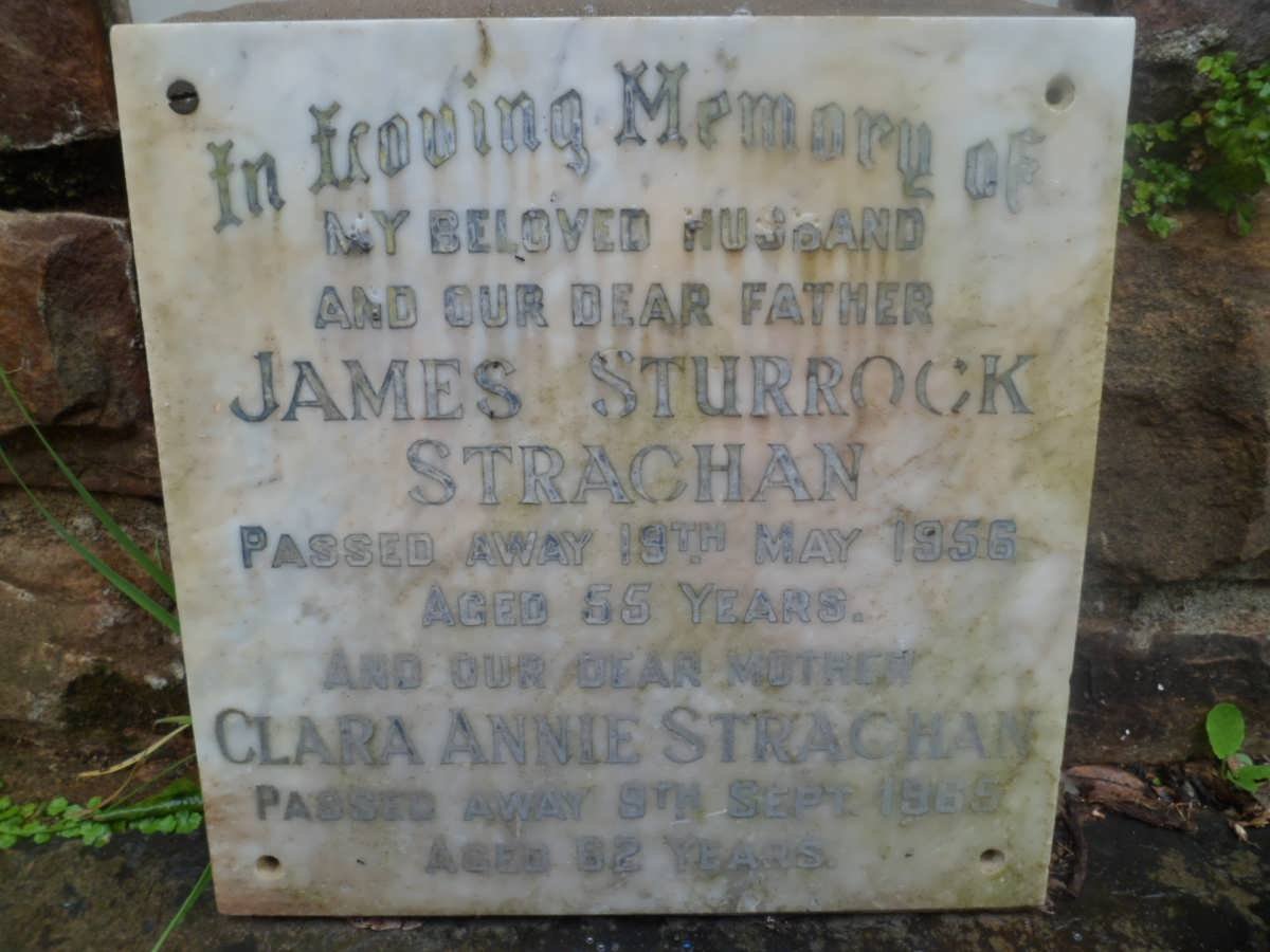 STRACHAN John Sturrock -1956 &amp; Clara Annie -1965