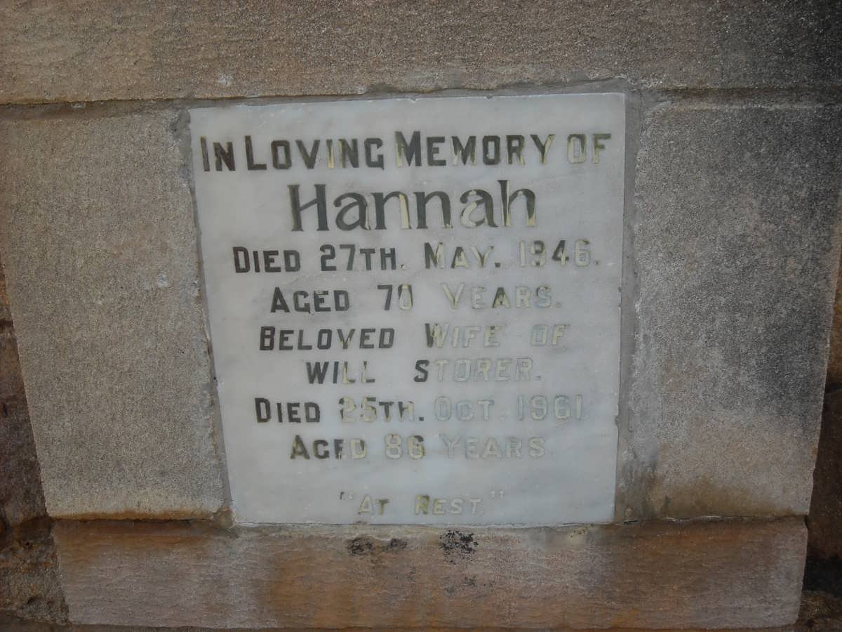 STORER Will -1961 &amp; Hannah -1946