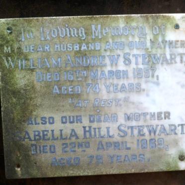 STEWART William Andrew -1957 &amp; Isabella Hill -1969