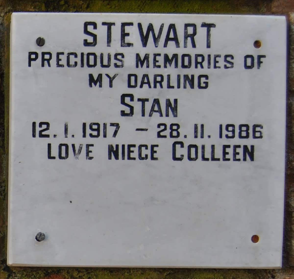 STEWART Stan 1917-1986