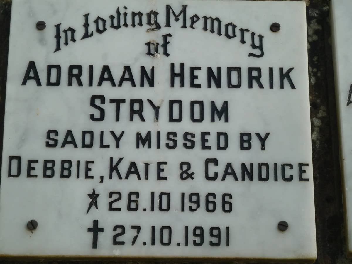 STRYDOM Adriaan Hendrik 1966-1991