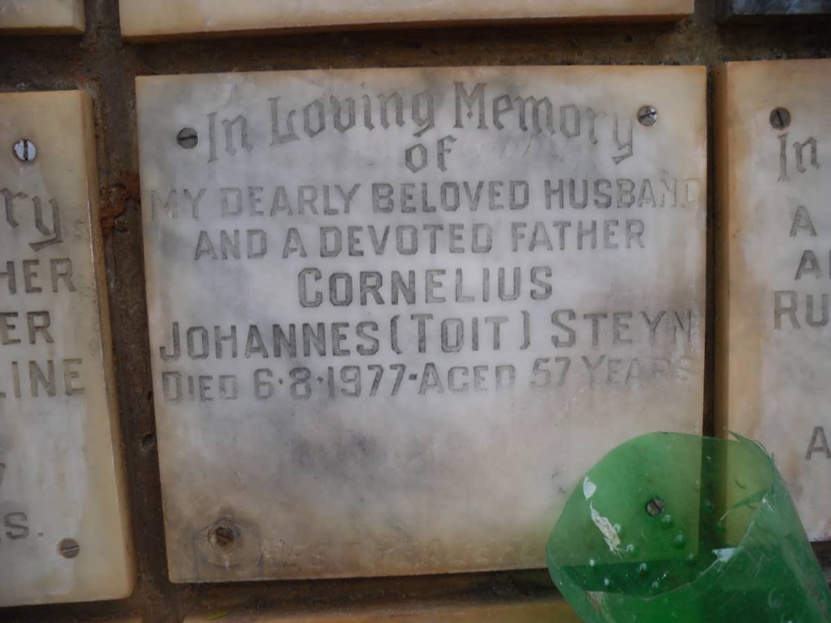 STEYN Cornelius Johannes -1977