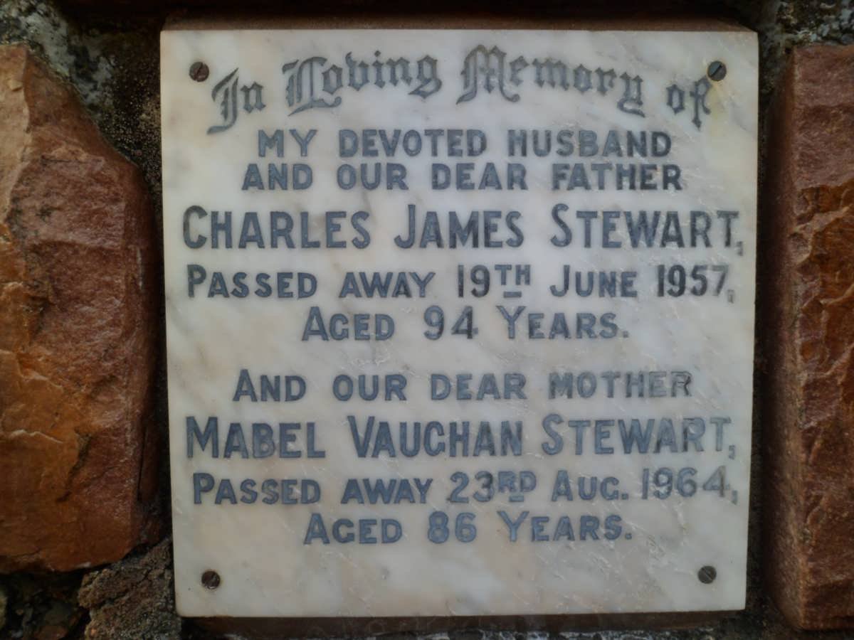 STEWART Charles James -1957 &amp; Mabel Vaughan -1964