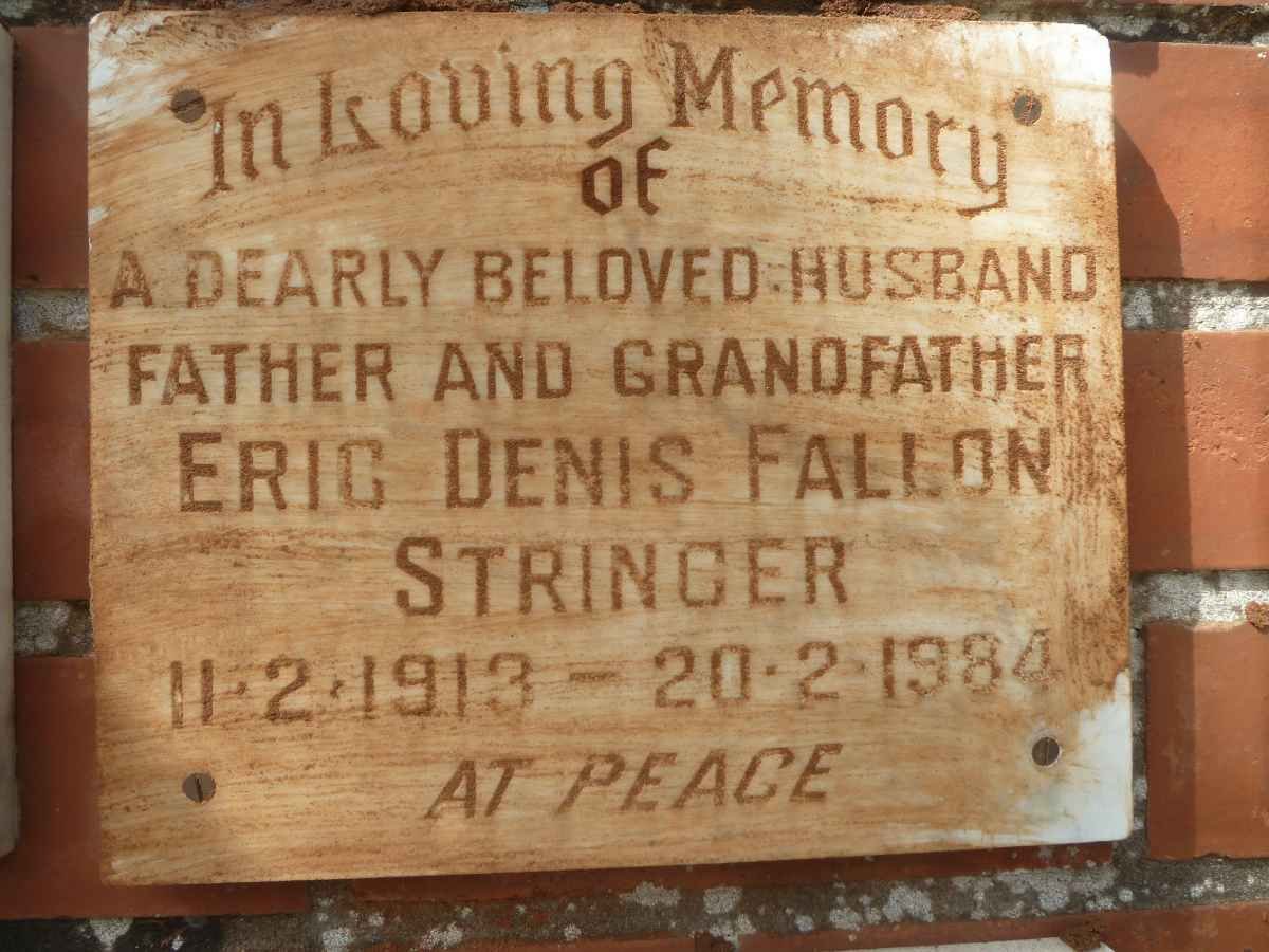 STRINGER Eric Denis Fallon 1913-1984