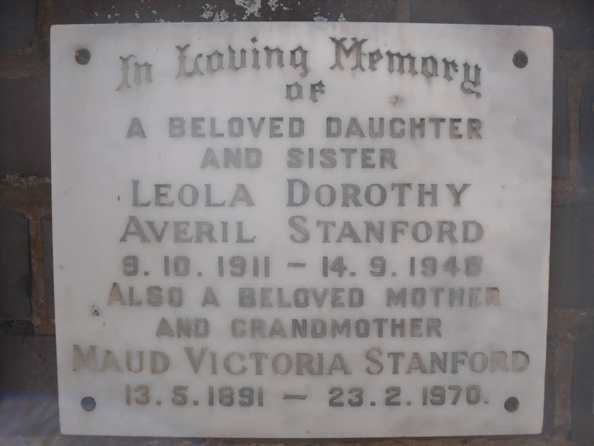 STANFORD Leola Dorothy Averil 1911-1948 :: STANFORD Maud Victoria 1891-1970