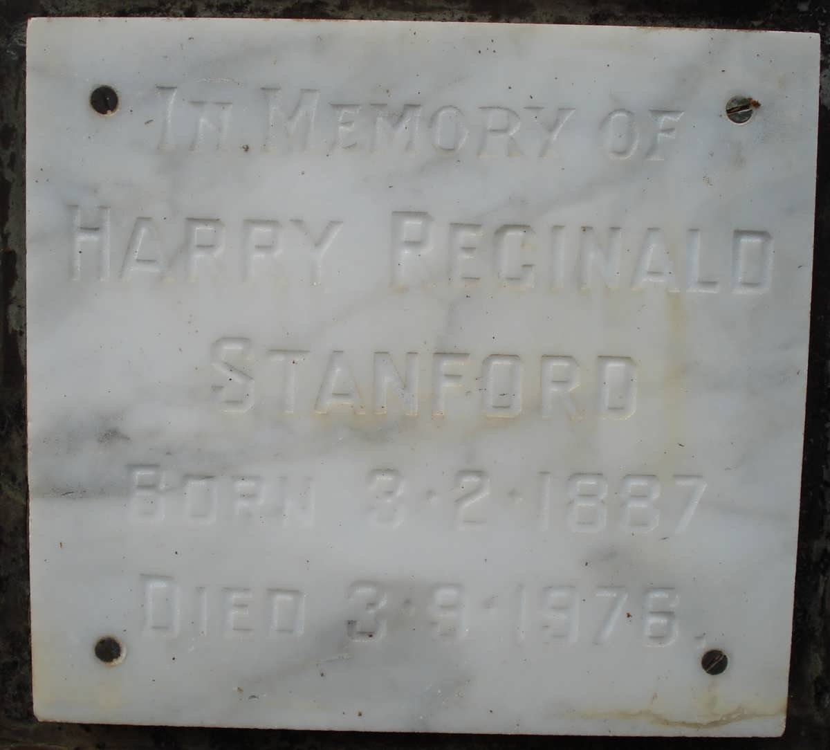 STANFORD Harry Reginald 1887-1976