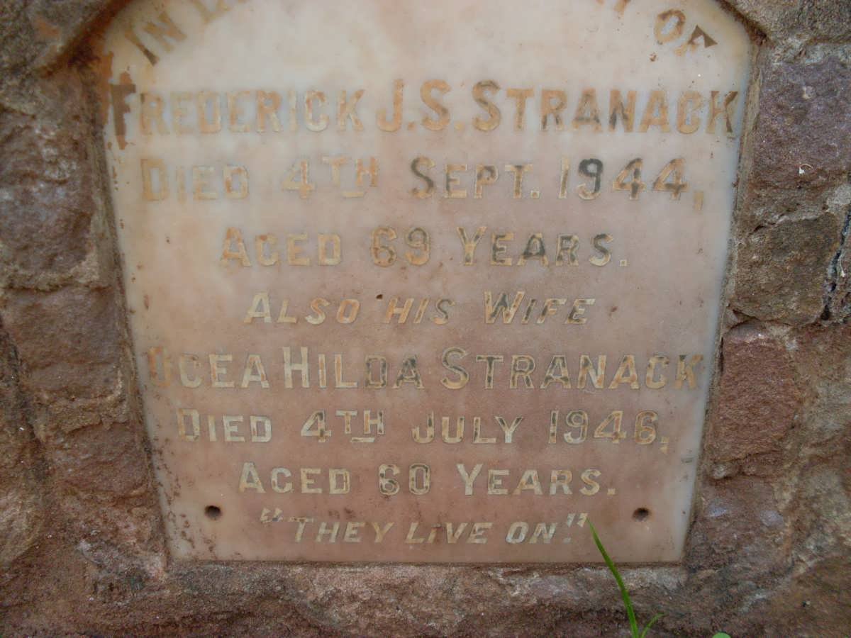 STRANACK Frederick J.S. -1944 &amp; Ocea Hilda -1945