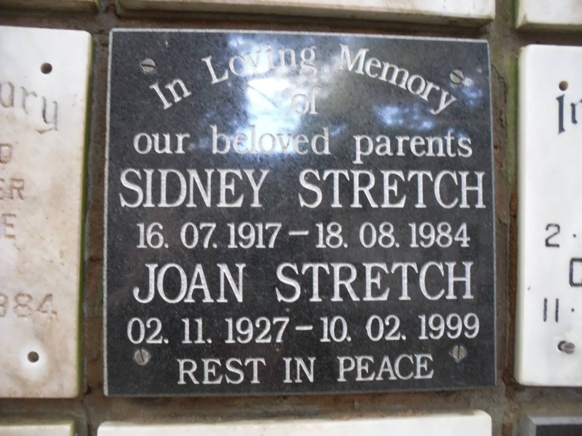 STRETCH Sidney 1917-1984 &amp; Joan 1927-1999