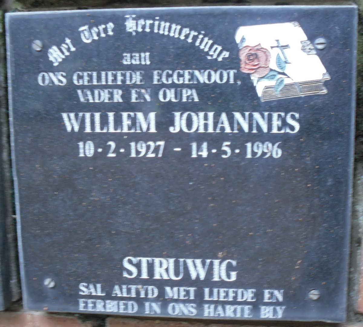 STRUWIG Willem Johannes 1927-1996