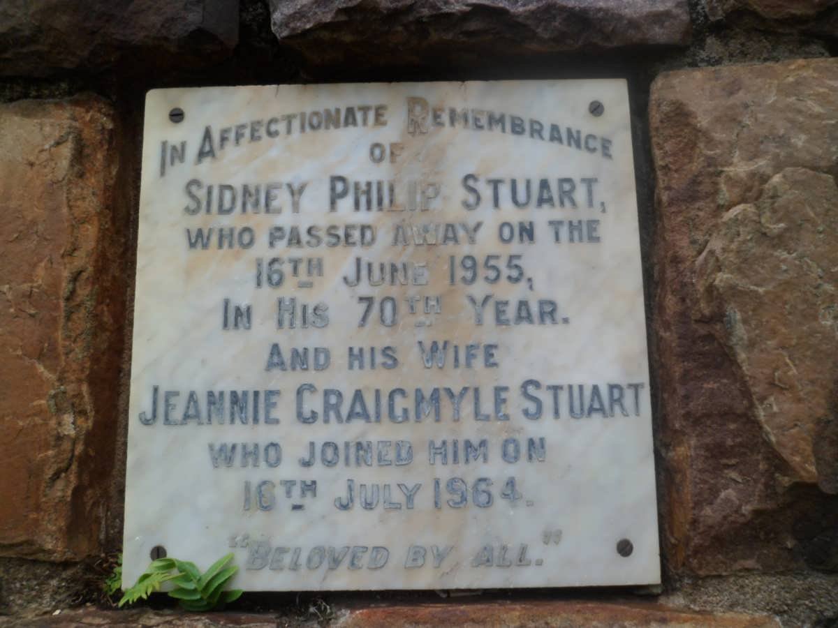 STUART Sidney Philip -1955 &amp; Jeannie CRAIGMYLE -1964