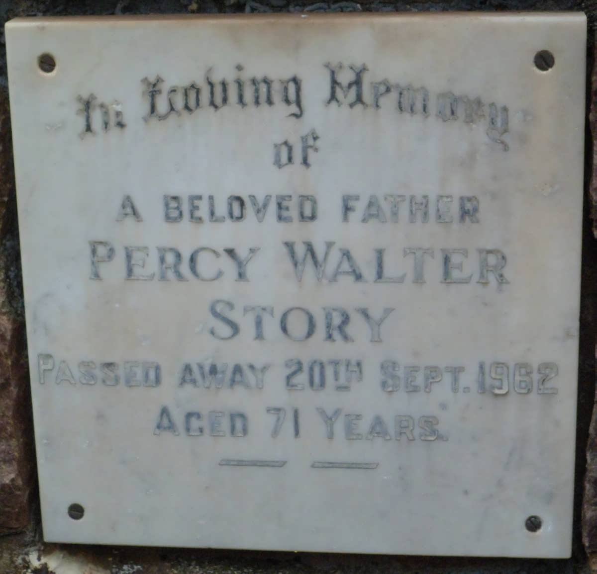 STORY Percy Walter -1962