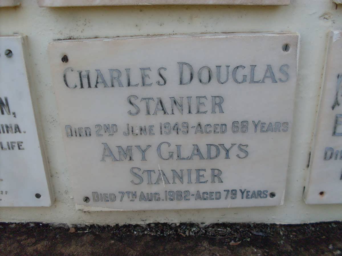 STANIER Charles Douglas -1949 &amp; Amy Gladys -1962