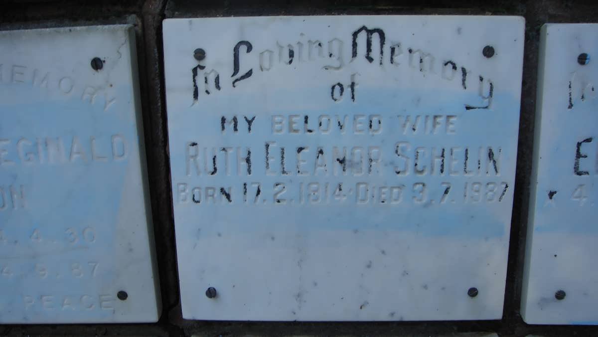 SCHELIN Ruth Eleanor 1914-1987