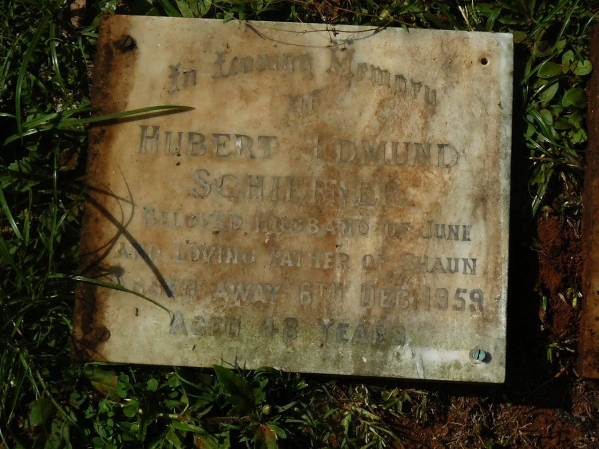 SCHIEFNER Hubert Edmund -1959
