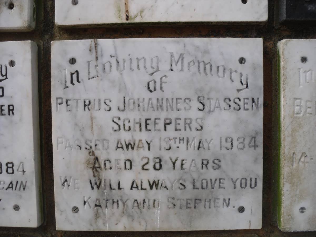 SCHEEPERS Petrus Johannes Stassen -1984