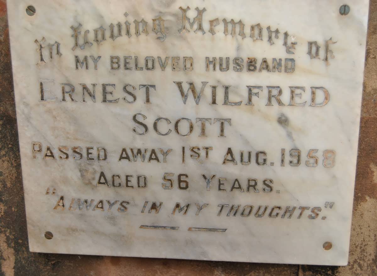 SCOTT Ernest Wilfred -1958