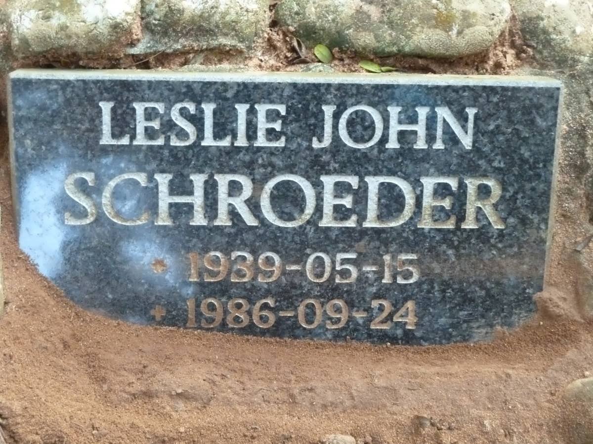 SCHROEDER Leslie John 1939-1986