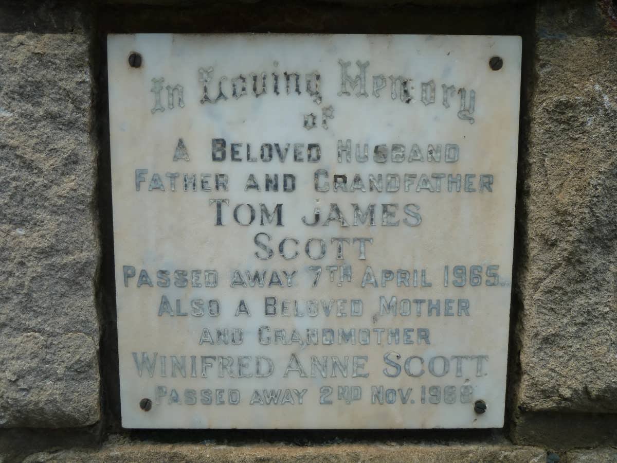 SCOTT Tom James -1965 &amp; Winifred Anne -1968