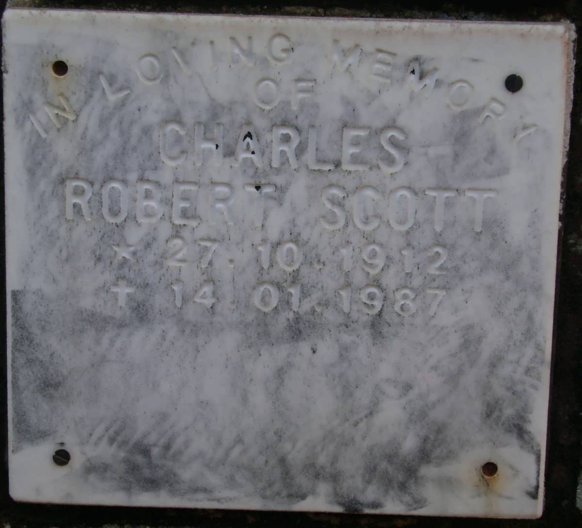 SCOTT Charles Robert 1912-1987