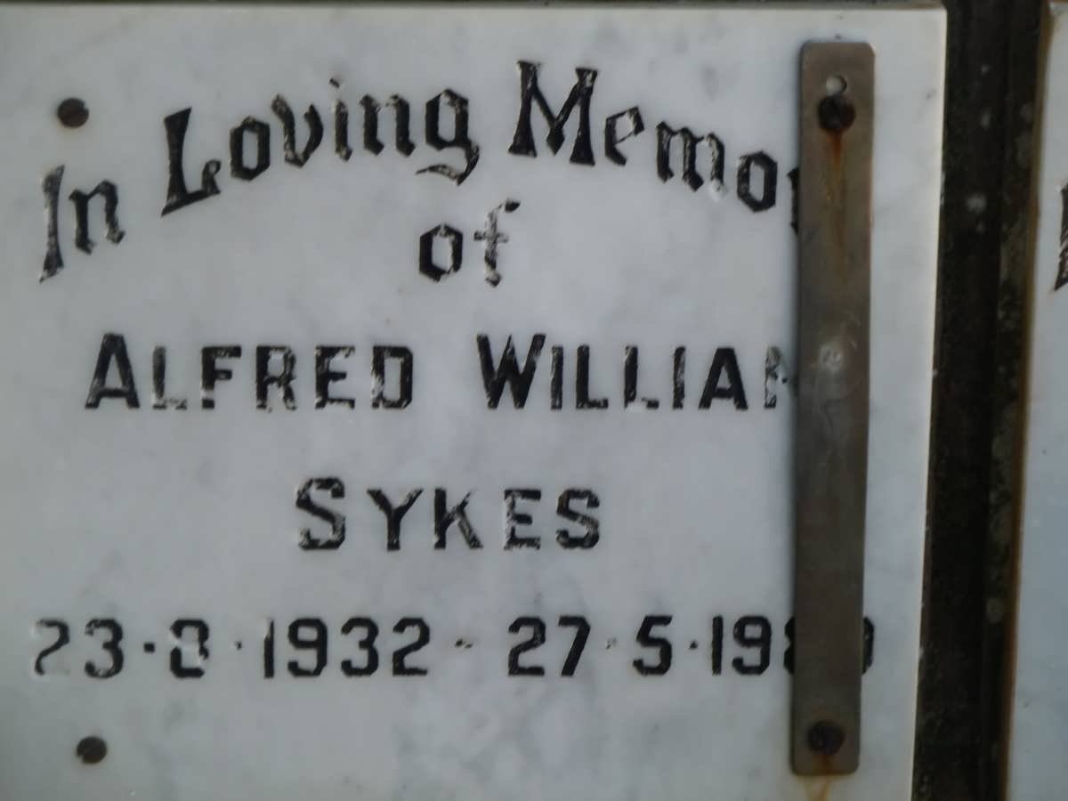 SYKES Alfred William 1932-1989