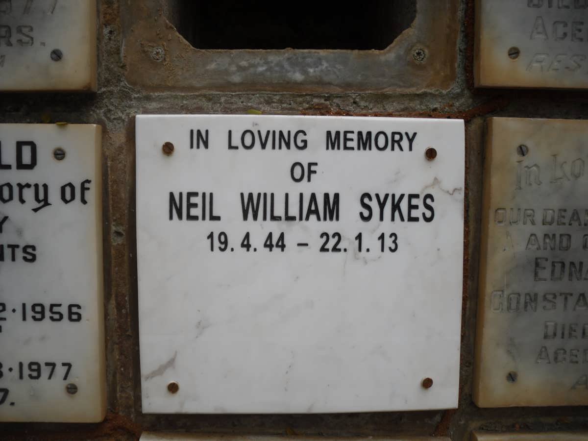 SYKES Neil William 1944-2013