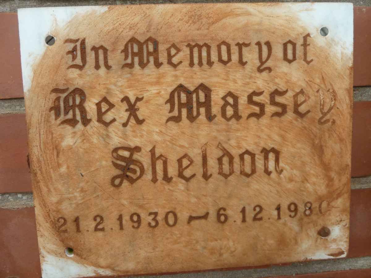 SHELDON Rex Massey 1930-1980