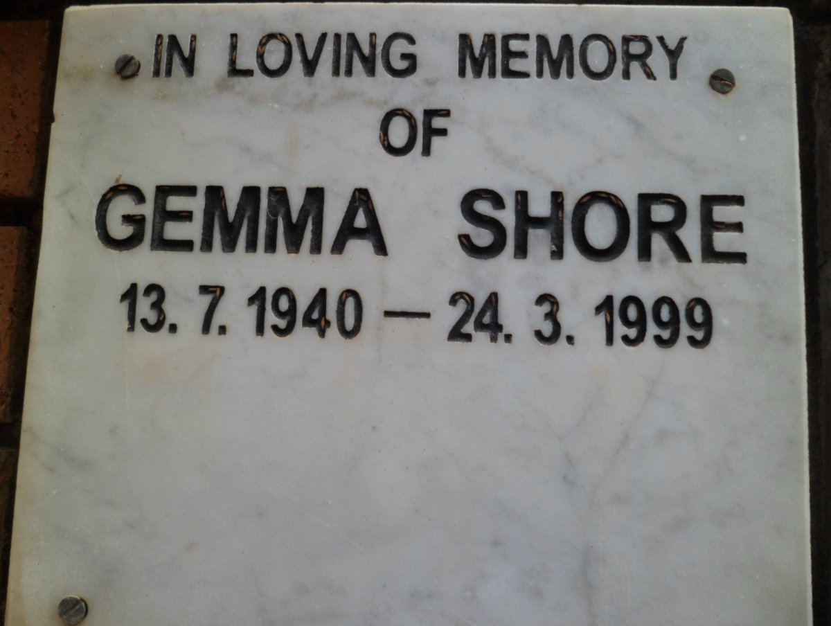 SHORE Gemma 1940-1999