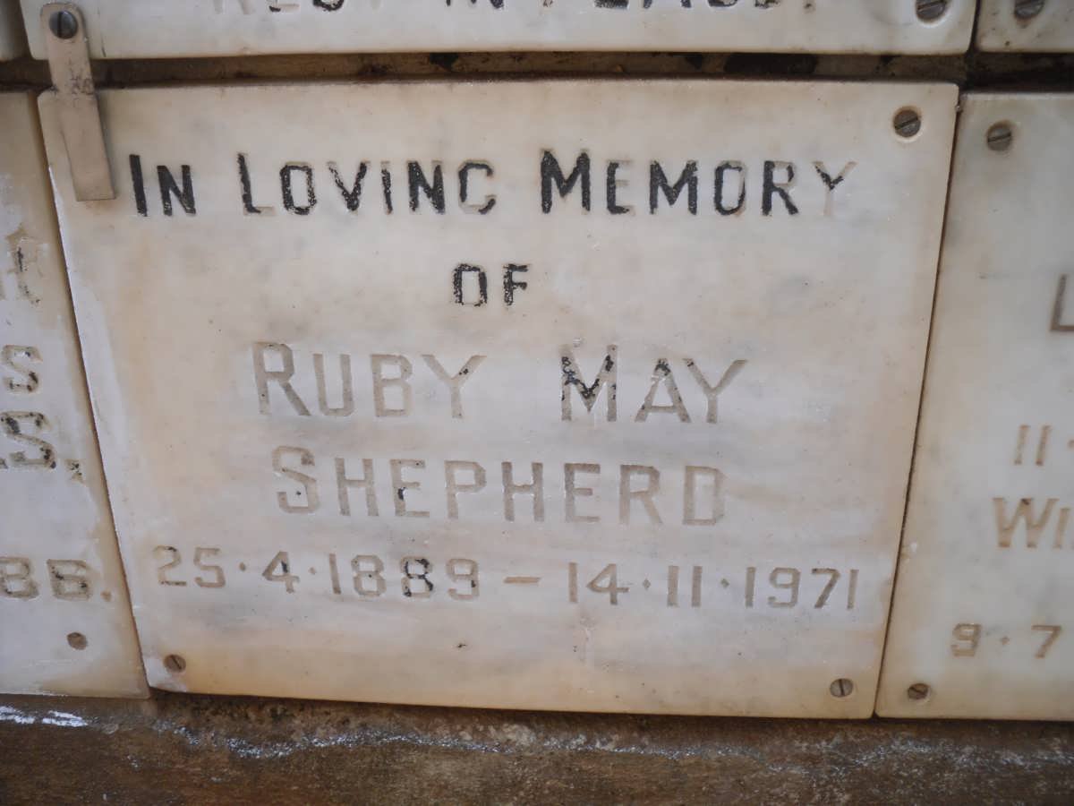 SHEPHERD Ruby May 1889-1971