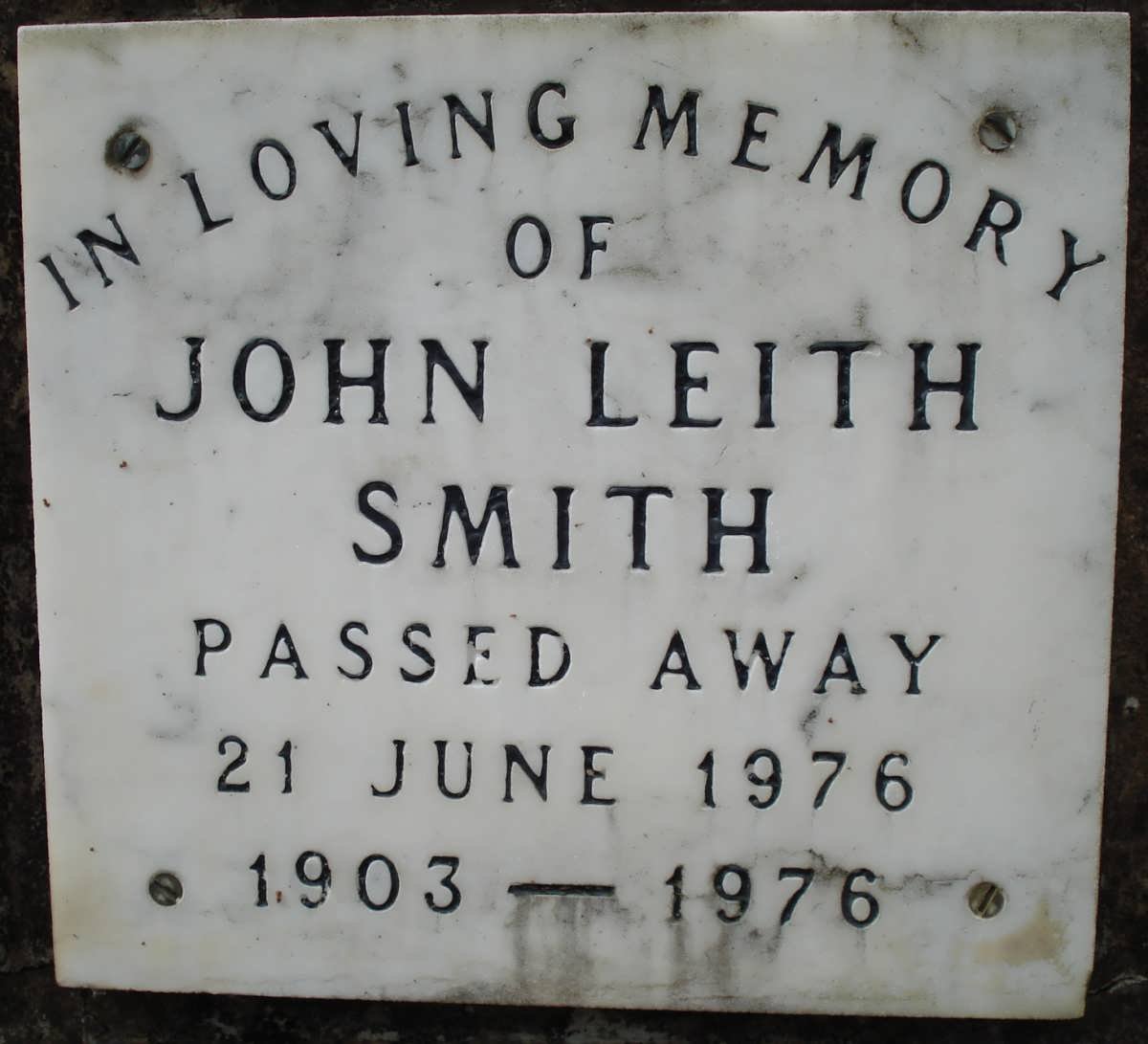 SMITH John Leith 1903-1976