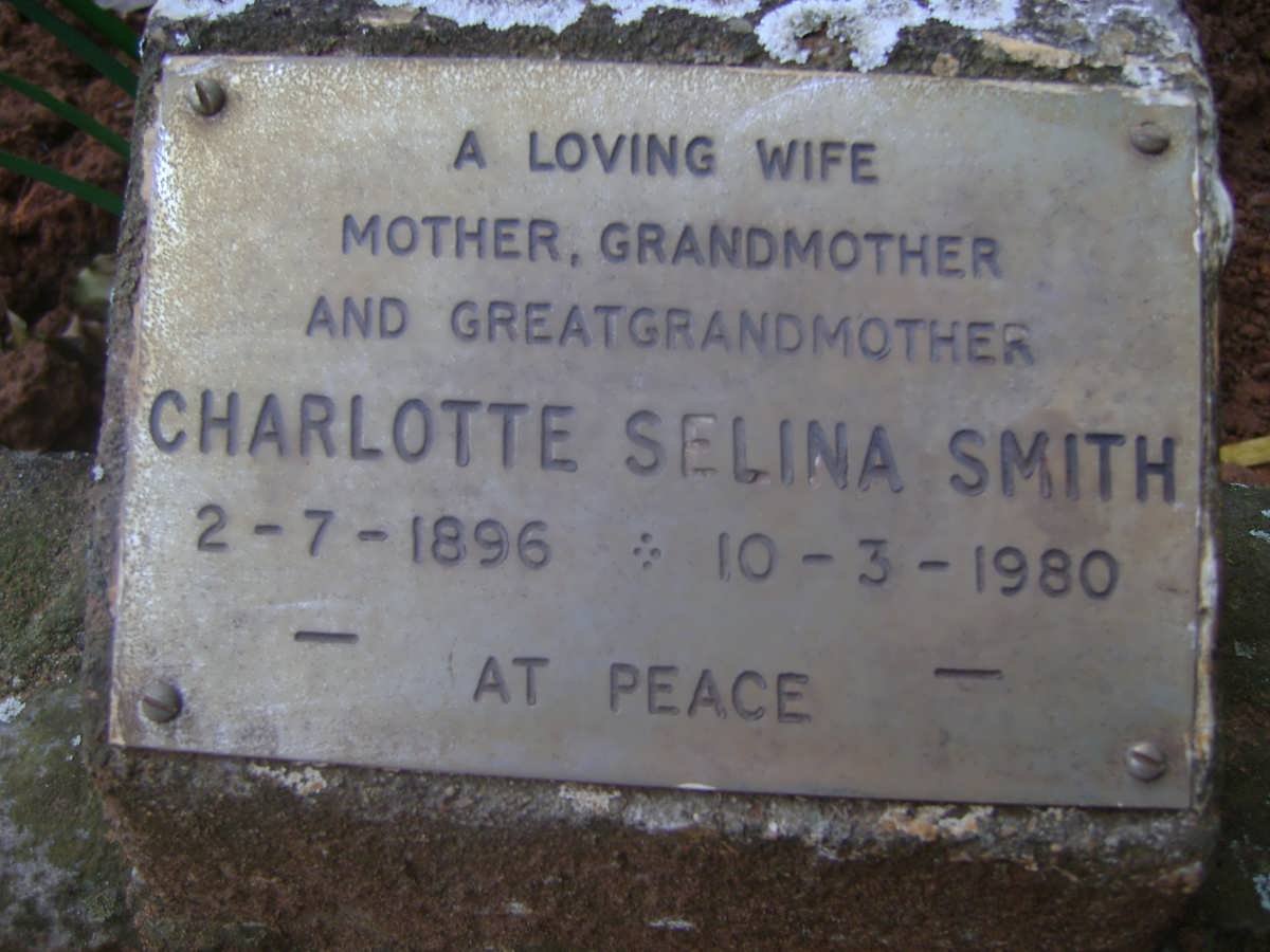 SMITH Charlotte Selina 1896-1980