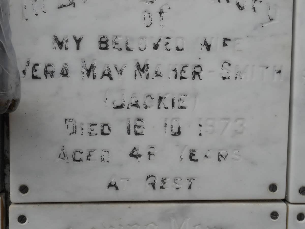 SMITH Vera May, Maher -1973