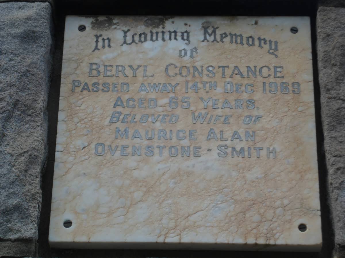 SMITH Beryl Constance, Ovenstone -1969