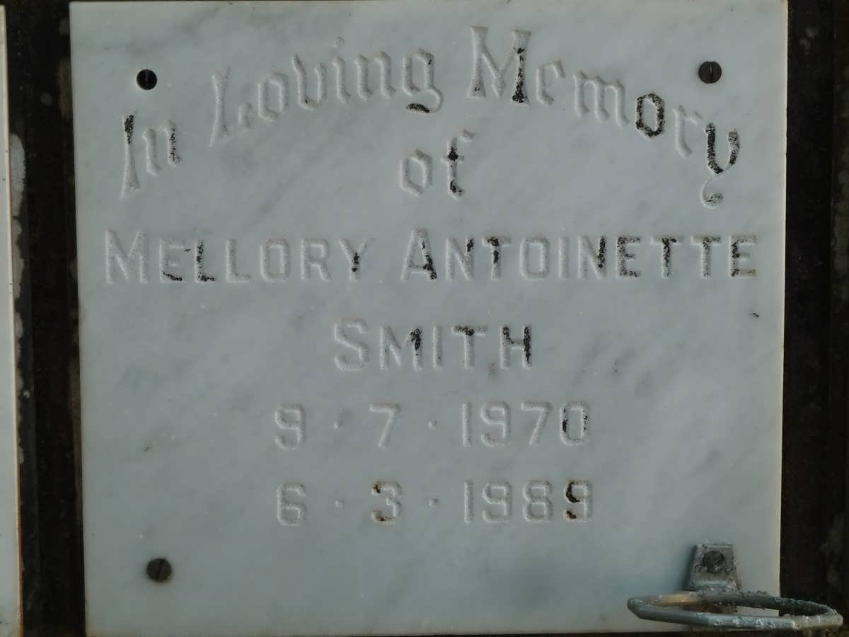 SMITH Mellory Antoinette 1970-1989