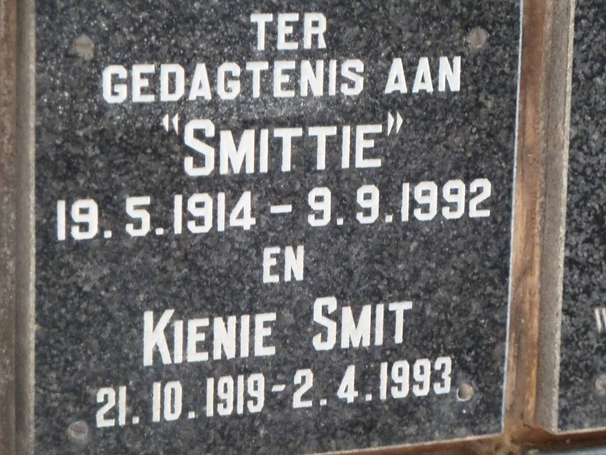 SMIT Smittie 1914-1992 &amp; Kienie 1919-1993