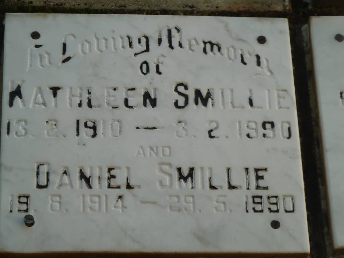 SMILLIE Daniel 1914-1990 &amp; Kathleen 1910-1990