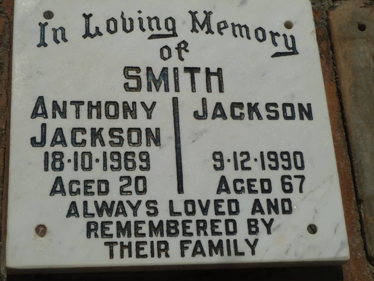 SMITH Jackson -1990 :: SMITH Anthony Jackson -1969