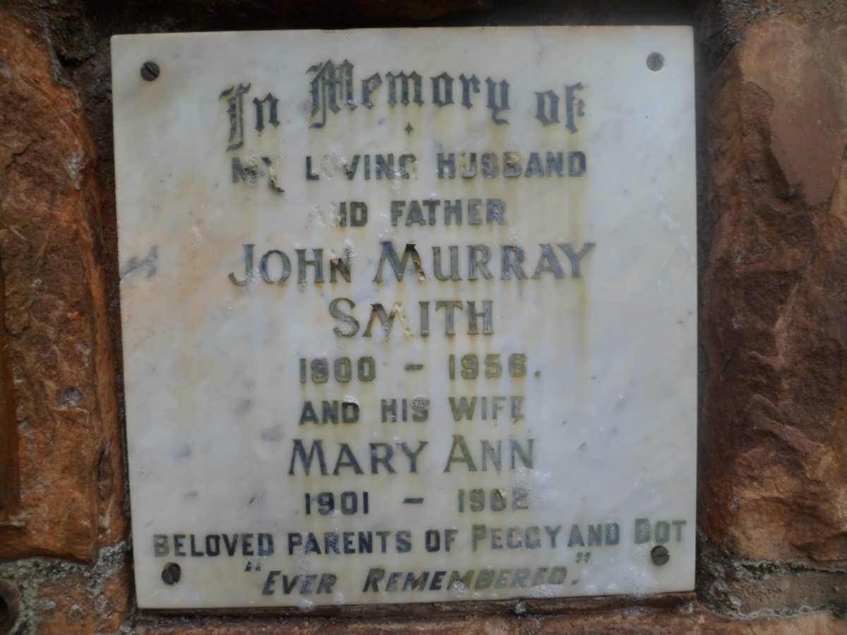 SMITH John Murray 1900-1956 &amp; Mary Ann 1901-1962
