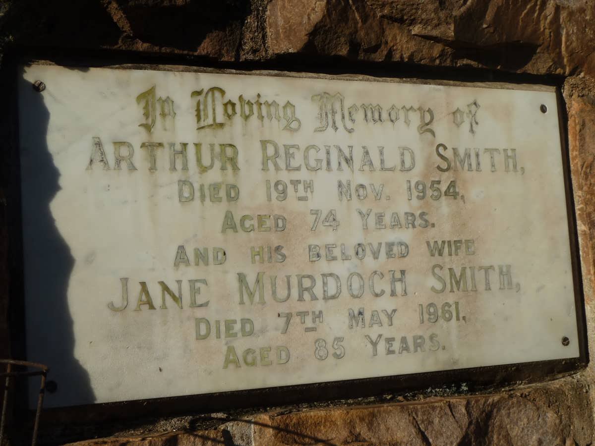 SMITH Arthur Reginald -1954 &amp; Jane Murdoch -1961