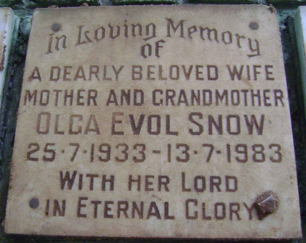 SNOW Olga Evol 1933-1983