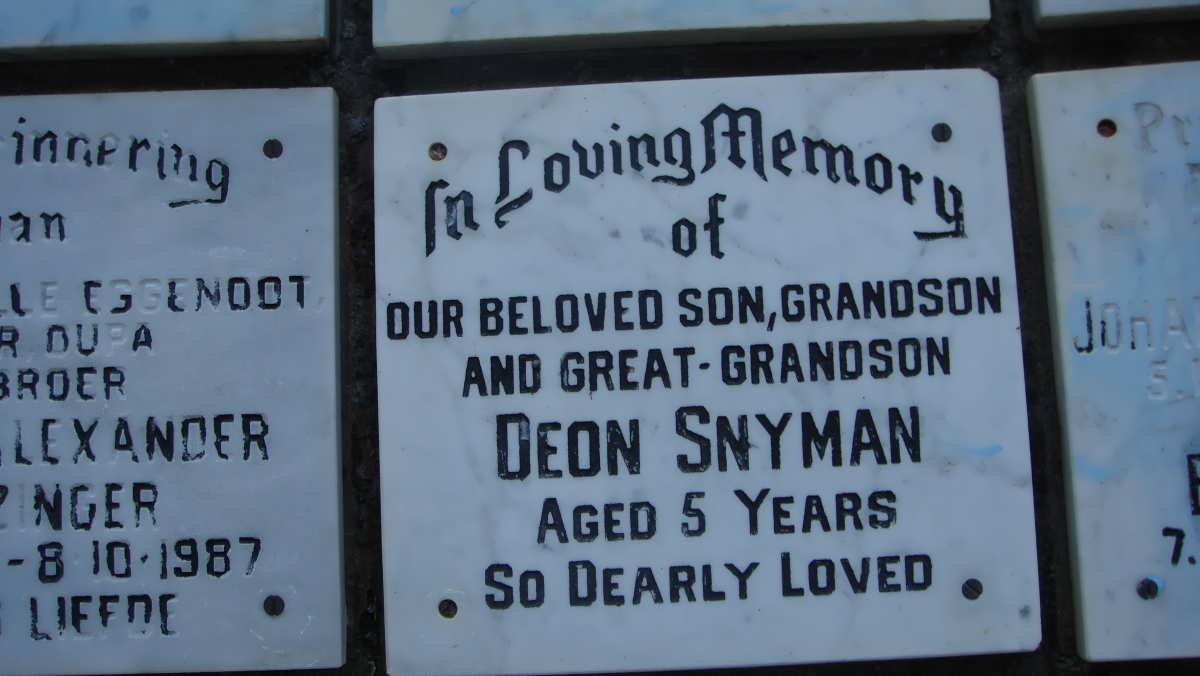 SNYMAN Deon