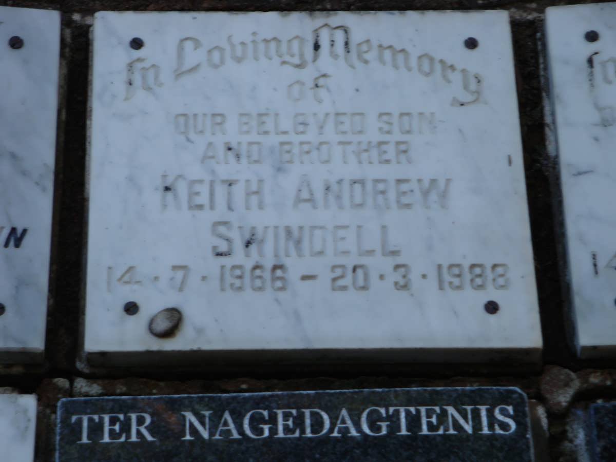SWINDELL Keith Andrew 1966-1988