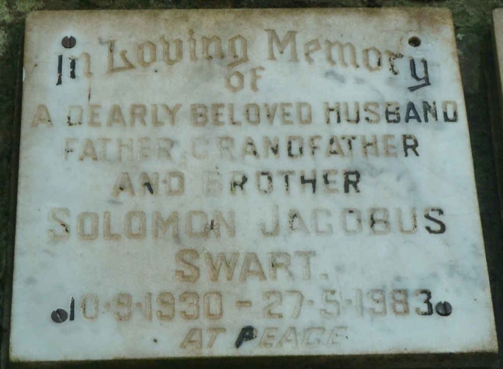 SWART Solomon Jacobus 1930-1983