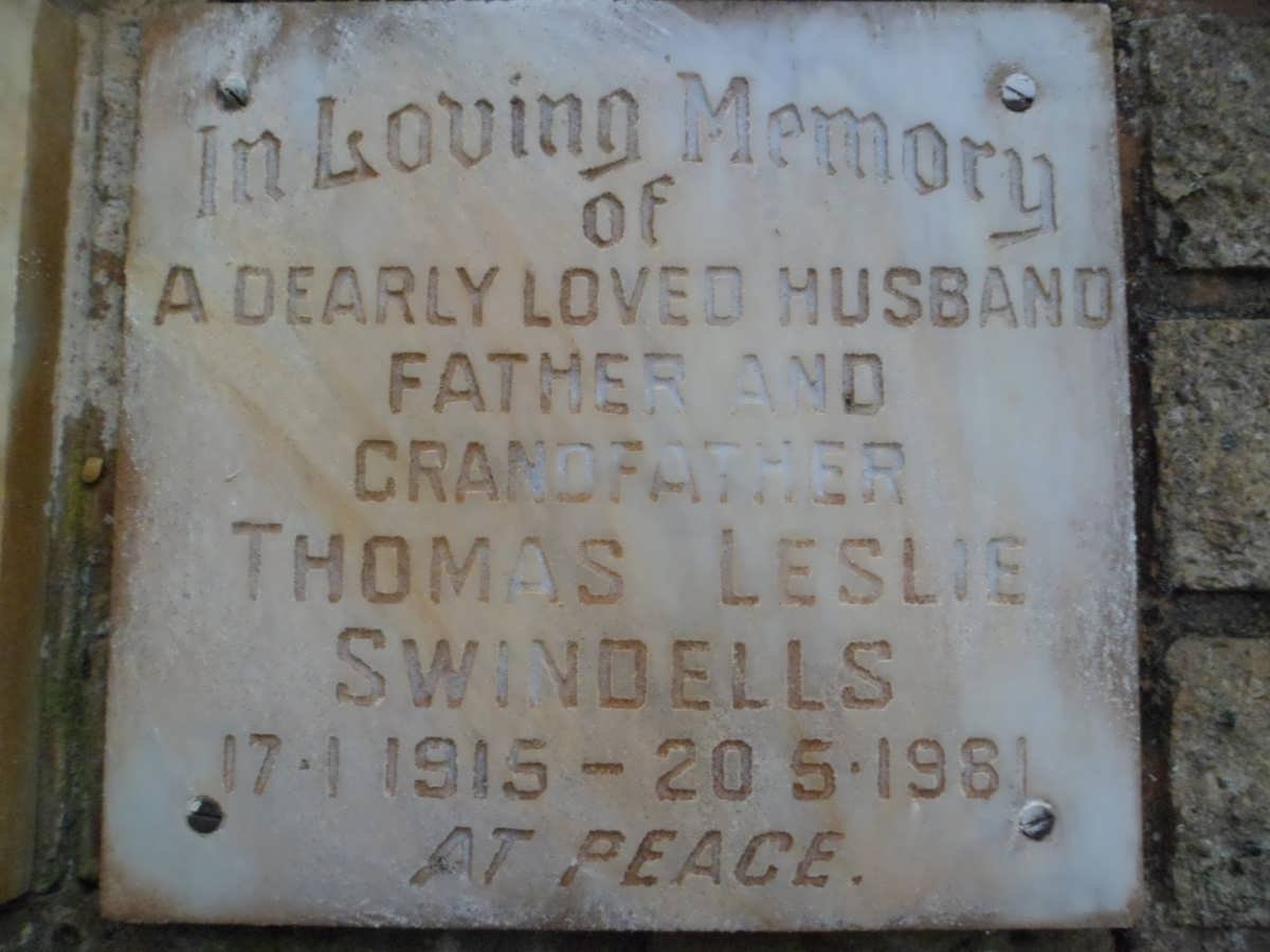 SWINDELLS Thomas Leslie 1915-1981