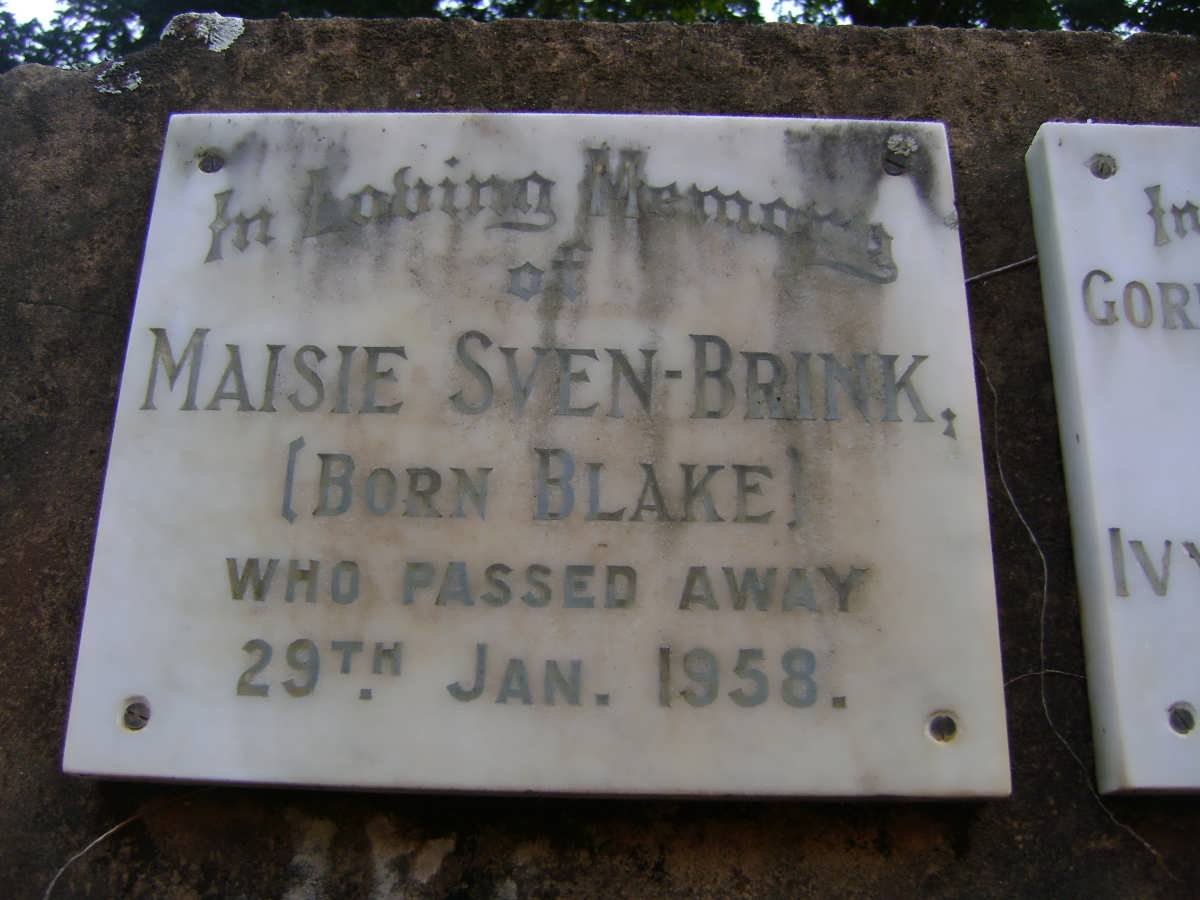 SVEN-BRINK Maisie nee BLAKE -1958