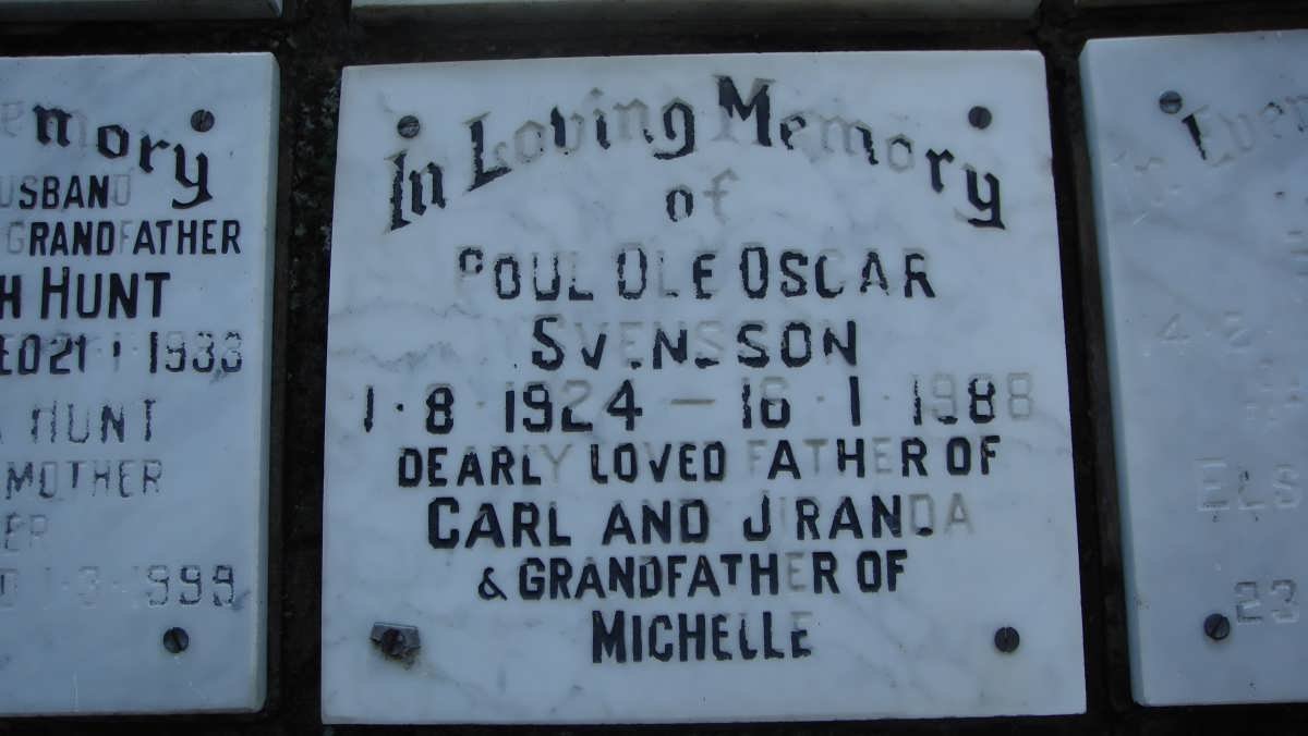 SVENSSON Poul Ole Oscar 1924-1988