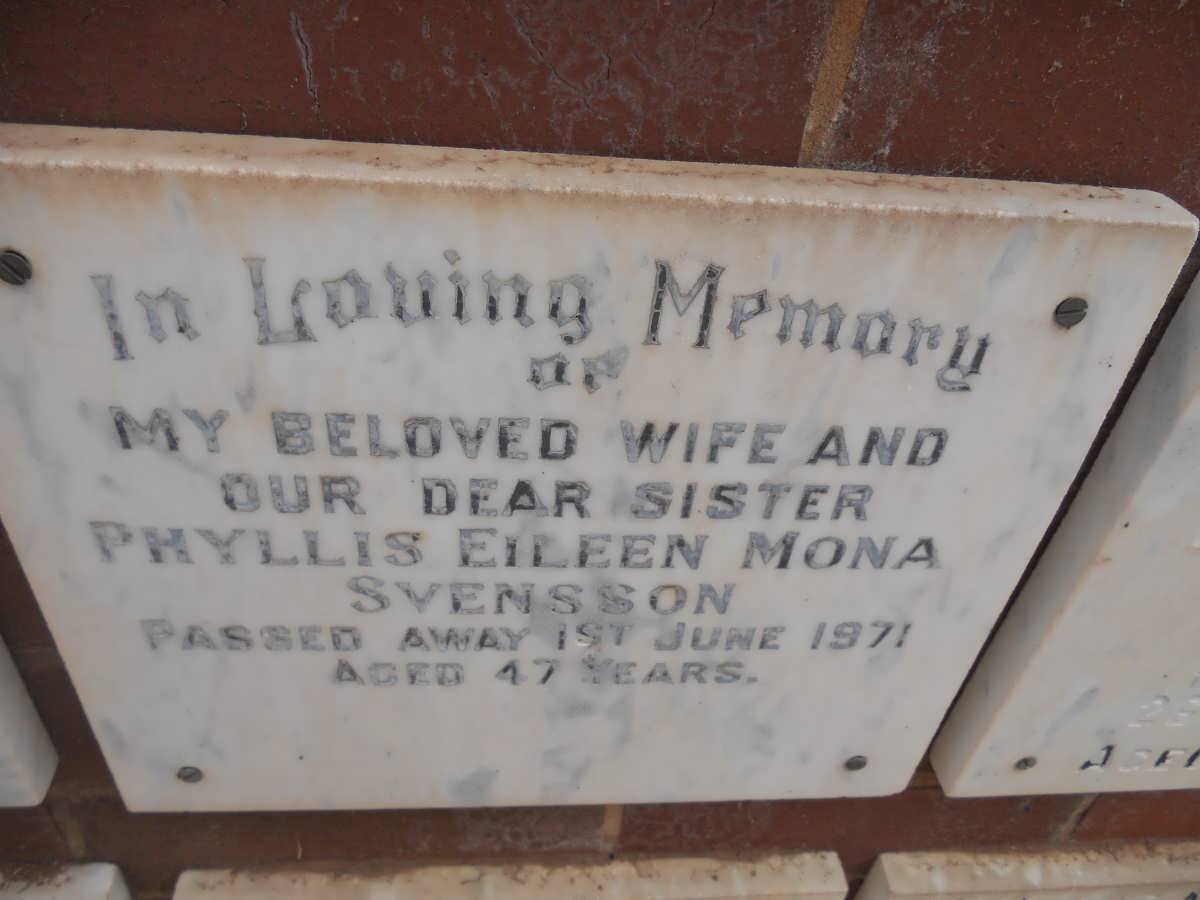 SVENSSON Phyllis Eileen Mona -1971